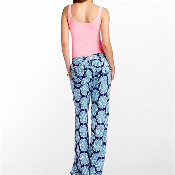 Lilly Pulitzer Pippa Flare Y2K Low Rise Pants in Hey Sailor Size XS - Picture 3 of 11